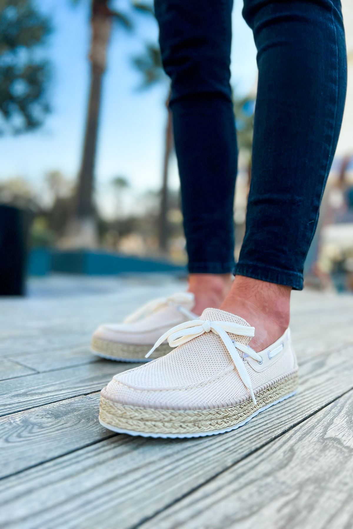 CH311 - Espadril Erkek Ayakkabı BEJ - Görsel 3