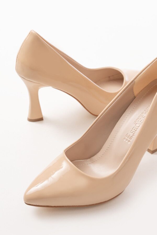 ST-001 Nut Rugan Günlük 9 cm Topuklu Bayan Stiletto Ayakkabı - Görsel 4