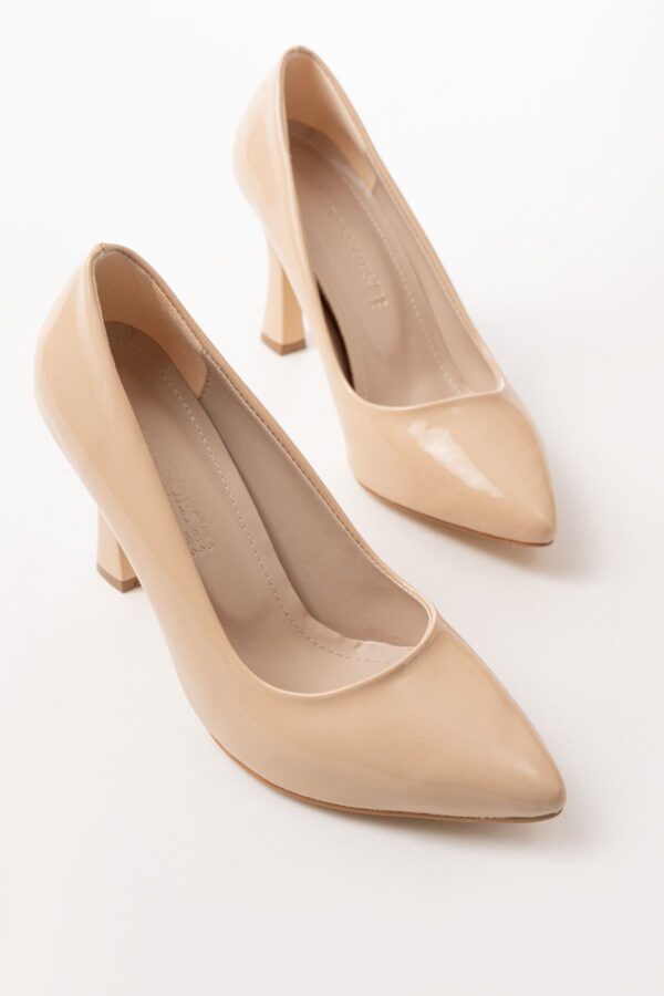 ST-001 Nut Rugan Günlük 9 cm Topuklu Bayan Stiletto Ayakkabı - Görsel 5