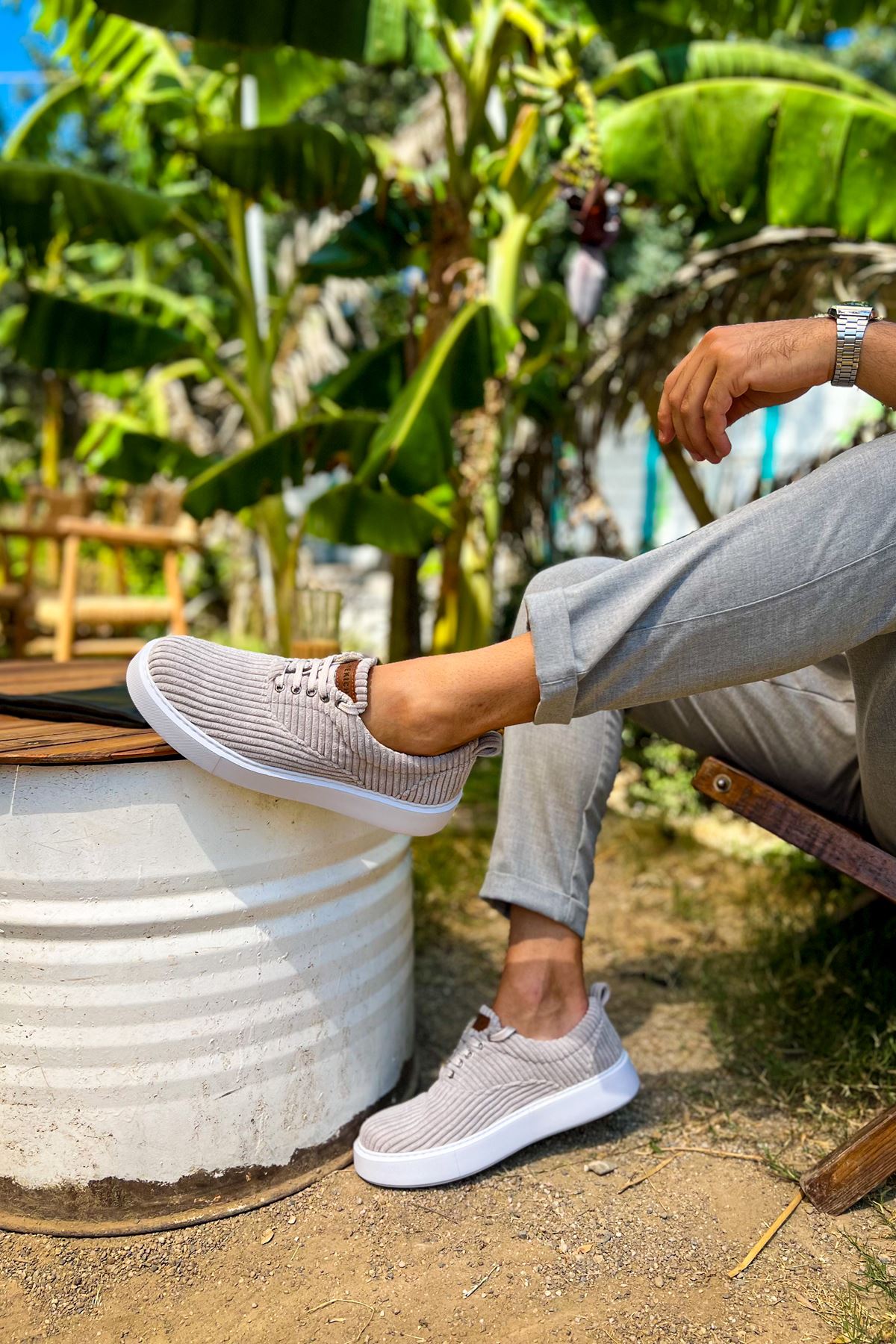 CH173 - KBT Velluto Erkek Ayakkabı GRI - Görsel 2