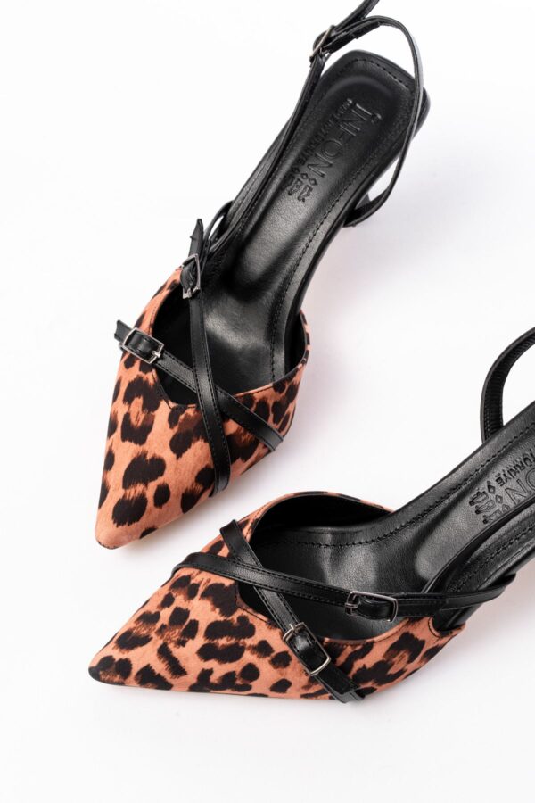 ST-005 Leopar Günlük 7 cm Topuklu Bayan Ayakkabı - Görsel 3
