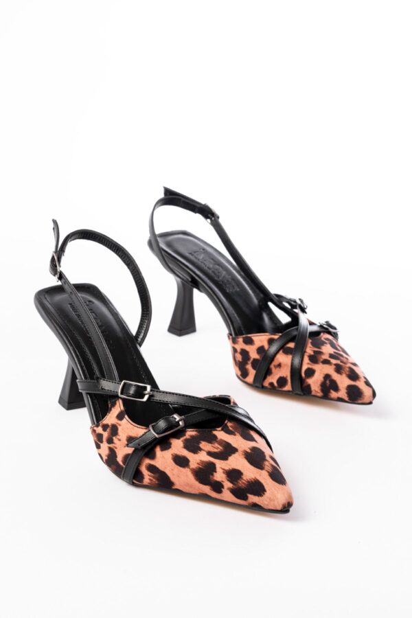 ST-005 Leopar Günlük 7 cm Topuklu Bayan Ayakkabı - Görsel 4