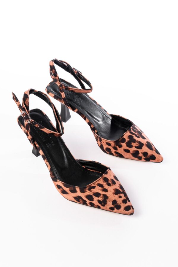 ST-004 Leopar Günlük 7 cm Topuklu Bayan Ayakkabı - Görsel 4