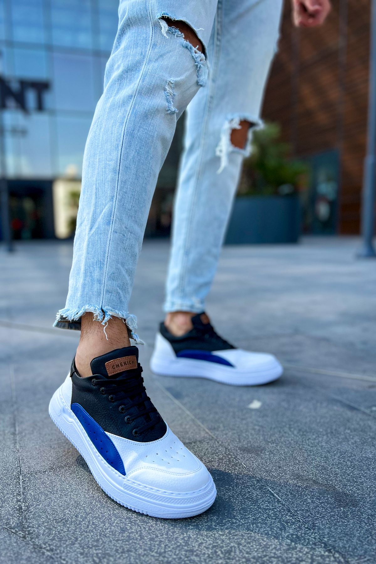 CH115 - CBT Literide Erkek Ayakkabı BEYAZ/SAX MAVI/SIYAH - Görsel 2