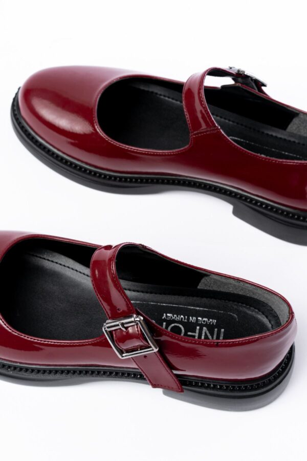 YSN-4444 Bordo Rugan Günlük Bayan Ayakkabı - Görsel 5