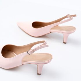 ST-1152 Pembe Rugan Günlük 7 cm Topuklu Kadın Ayakkabı