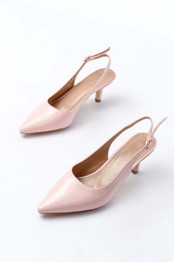 ST-1152 Pembe Rugan Günlük 7 cm Topuklu Kadın Ayakkabı - Görsel 4