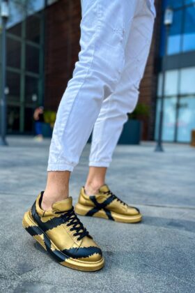 CH254 - CST Pittura Erkek Ayakkabı 549 GOLD SIYAH X