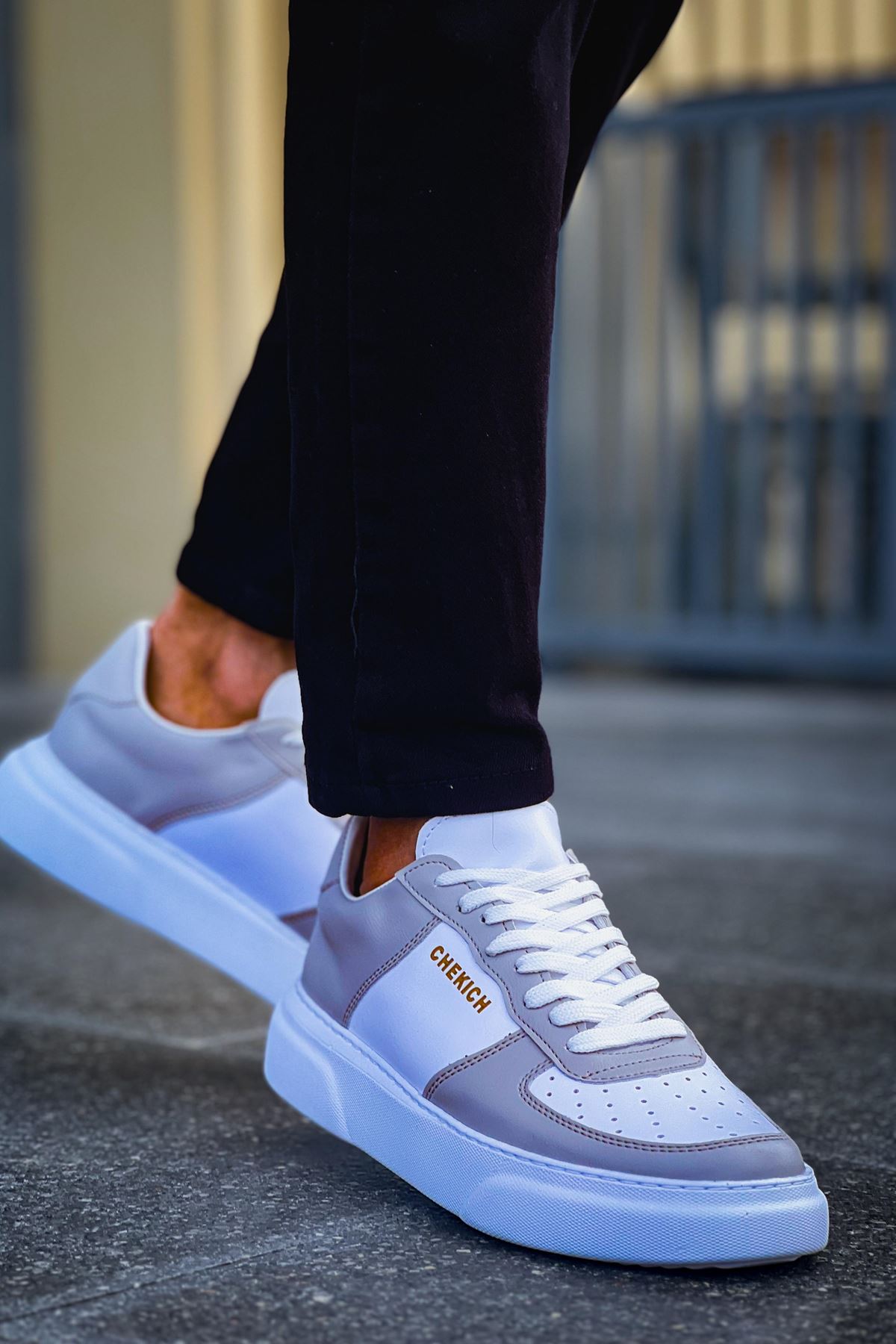 CH087 - FBT Kenton Erkek Ayakkabı BEYAZ/GRI - Görsel 3