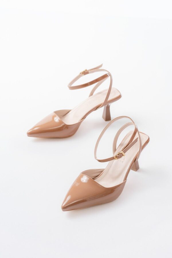 ST-004 Vizon Rugan Günlük 7 cm Topuklu Bayan Ayakkabı - Görsel 3