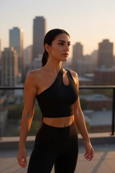 Kadın Siyah Tek Omuz Cut Out Detaylı Crop Top Bluz – Şık, Rahat ve Kolay Kombinlenebilir