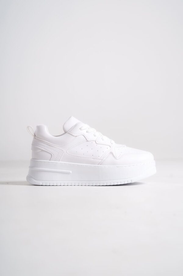 ALESSI Bağcıklı Ortopedik Taban Kadın Sneaker Spor Ayakkabı CBT - Beyaz - Görsel 6