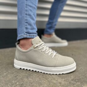 JY152 Cool Bağcıklı Süet Erkek Günlük Spor Klasik Ayakkabı SBT - Gri