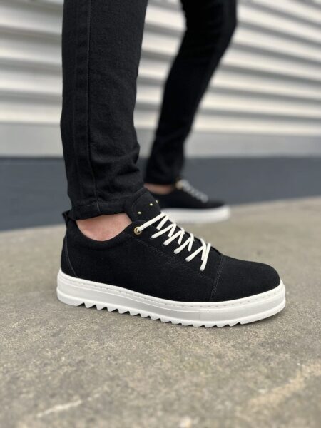JY152 Cool Bağcıklı Süet Erkek Günlük Spor Klasik Ayakkabı SBT - Siyah