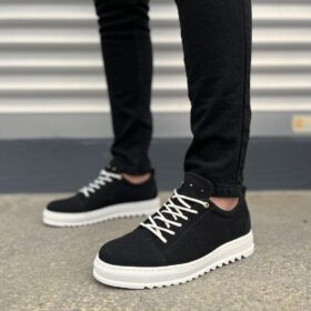 JY152 Cool Bağcıklı Süet Erkek Günlük Spor Klasik Ayakkabı SBT - Siyah