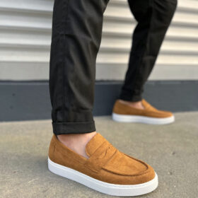 JY180 Estilo X Bağcıksız Süet Erkek Günlük Spor Klasik Ayakkabı SBT - Taba