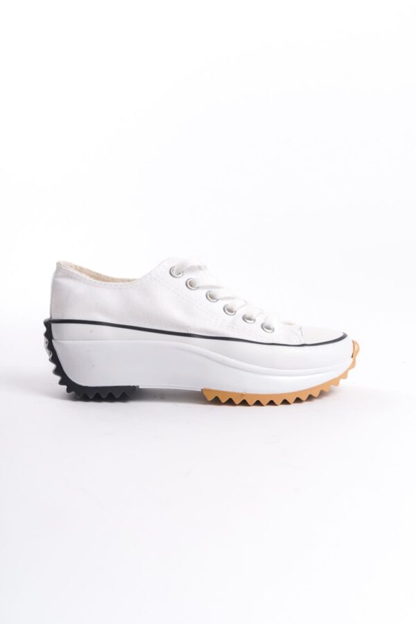 PARIS Bağcıklı Ortopedik Taban Kadın Sneaker Spor Ayakkabı  TBT - Beyaz - Görsel 6