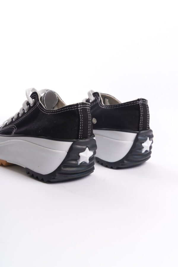PARIS Bağcıklı Ortopedik Taban Kadın Sneaker Spor Ayakkabı  TBT - Siyah - Görsel 5