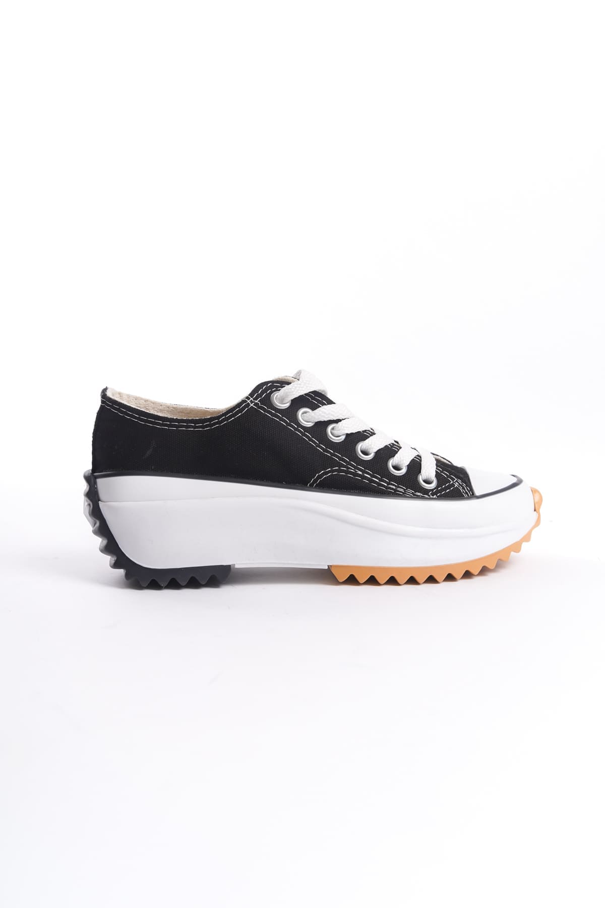 PARIS Bağcıklı Ortopedik Taban Kadın Sneaker Spor Ayakkabı  TBT - Siyah - Görsel 6