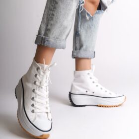 ROMA Bağcıklı Ortopedik Taban Kadın Sneaker Spor Ayakkabı TBT - Beyaz