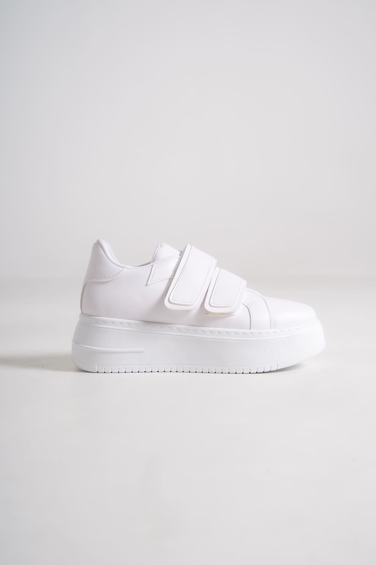 VALENCIA Bağcıksız Cırt Cırtlı Ortopedik Taban Kadın Sneaker Spor Ayakkabı CBT - Beyaz - Görsel 6